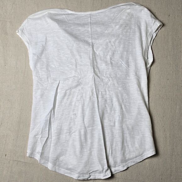 Caslon Sleeveless White Petite Blouse Lace‎ Knit Tee Top Size Small - Picture 8 of 8